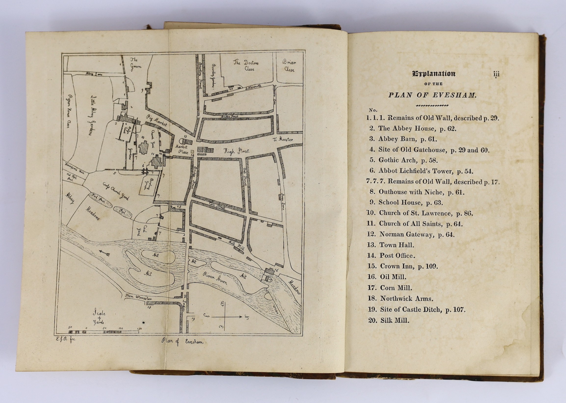 WORCESTERSHIRE: May, George - The History of Evesham ... 2 engraved plates, subscribers list, half title; original cloth-backed paper boards with printed label, uncut. Evesham & London, 1834